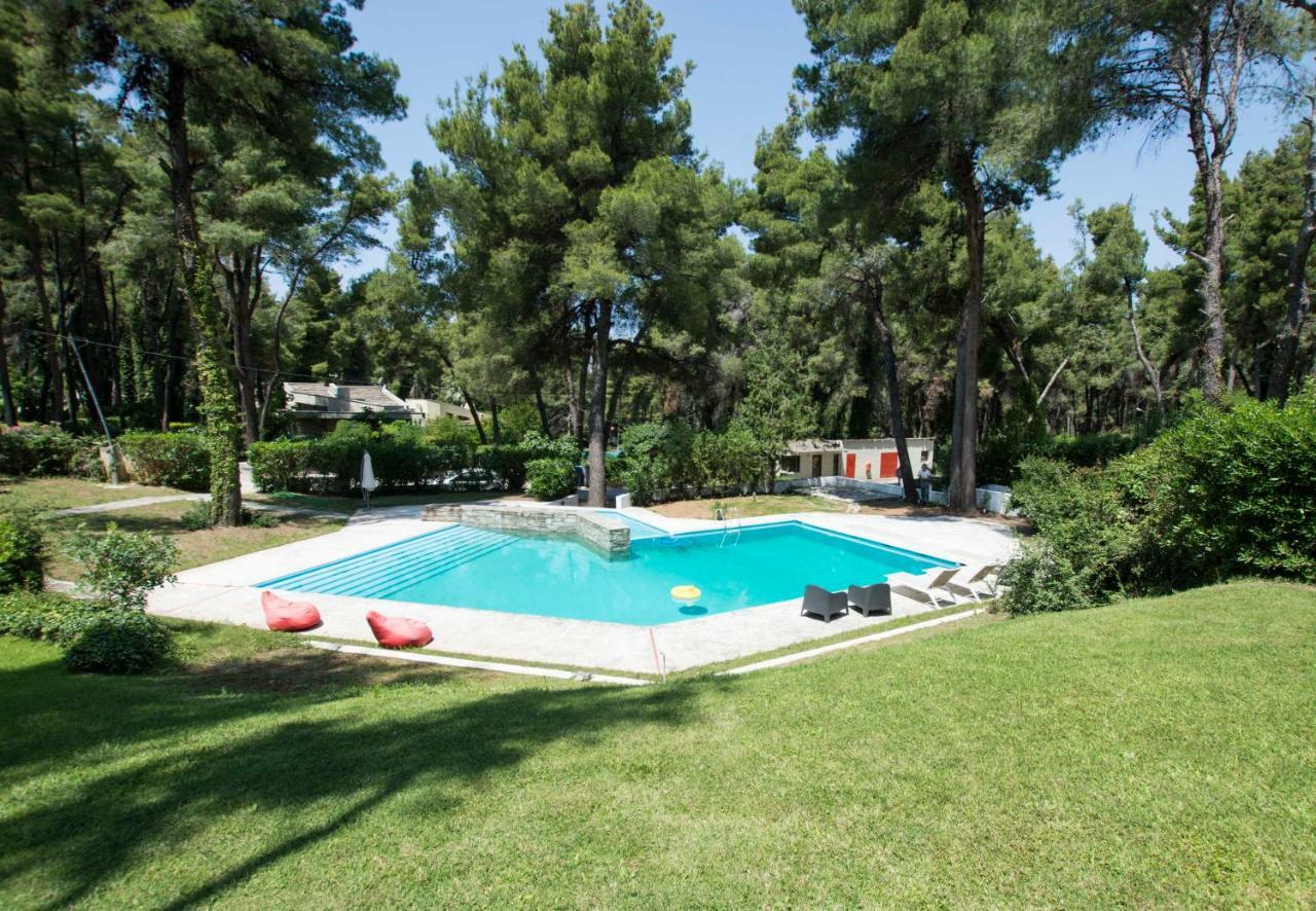 Villa Aurora In Sani With Garden And Pool Luaran gambar